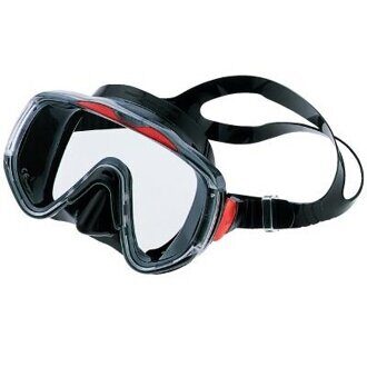 Маска Tusa Sport UMR14-BK/R черный силикон, Red